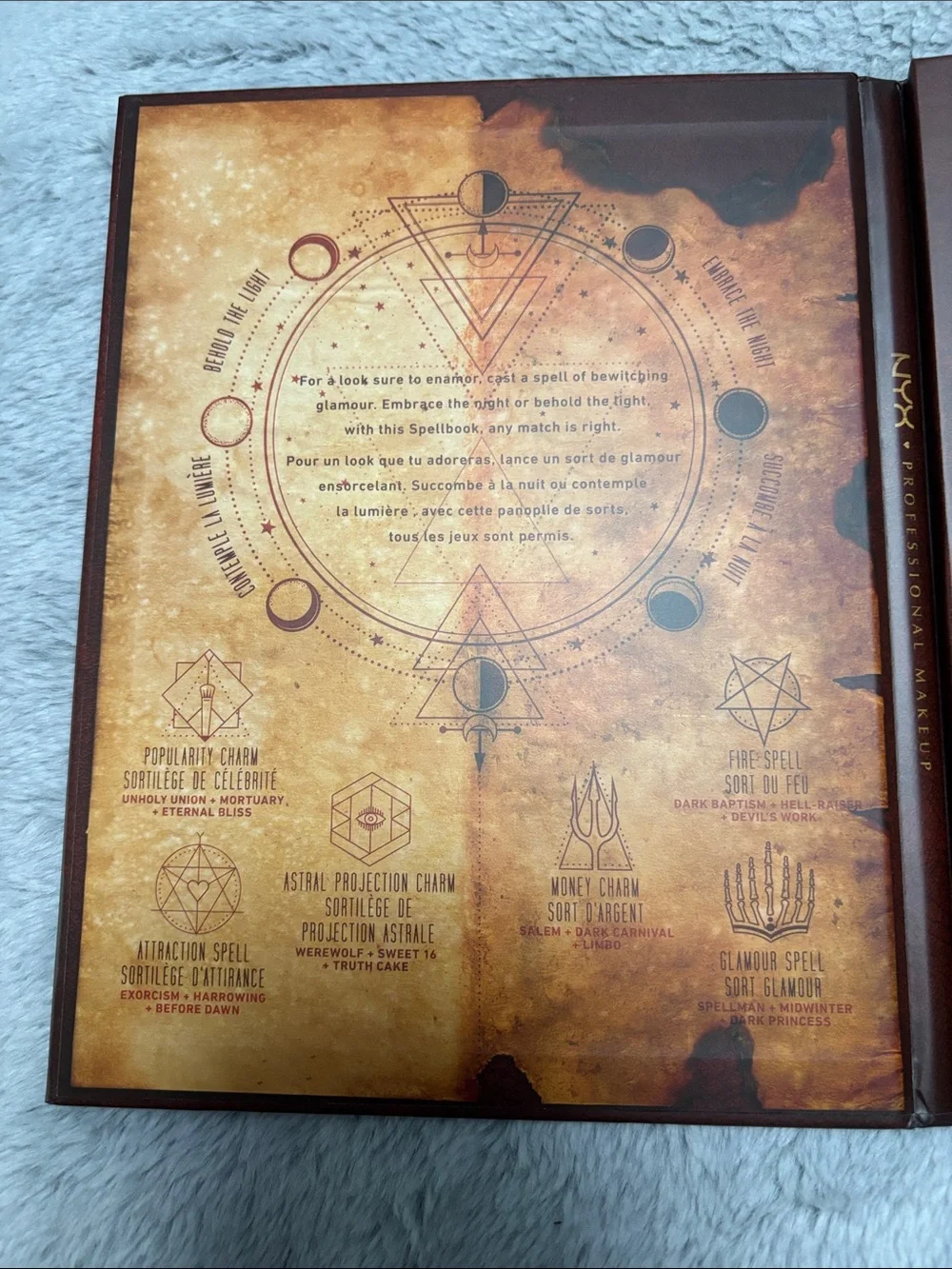 NYX Spellbook Eyeshadow Palette - Burgundy & Gold Foil